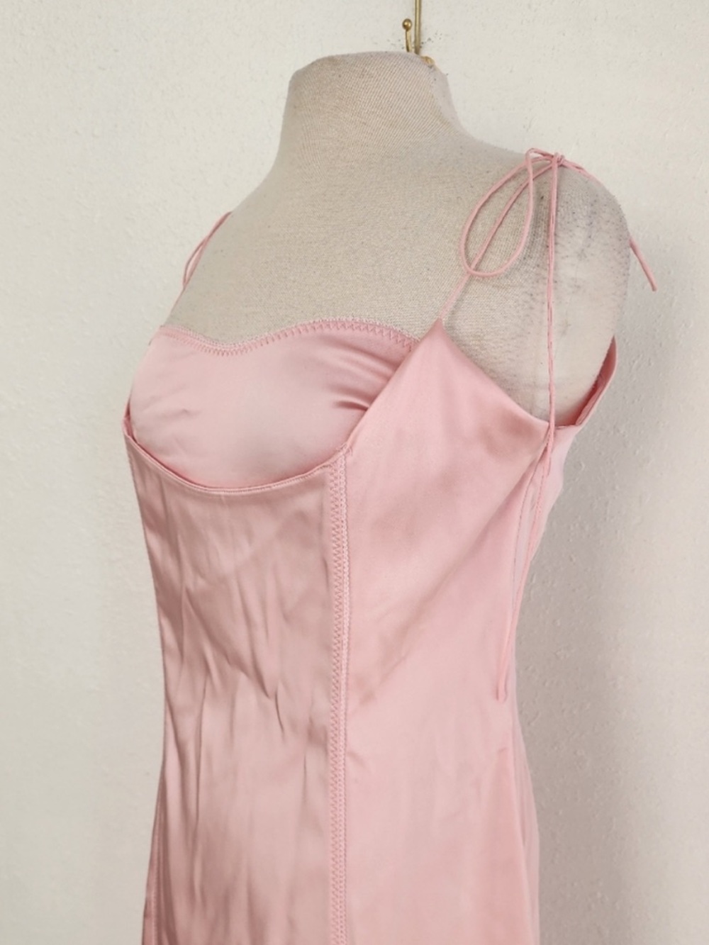🎀 J. Crew x Anna October Limited Edition Ballet Pink Satin Stretch Pin Up 14 - Picture 8 of 11